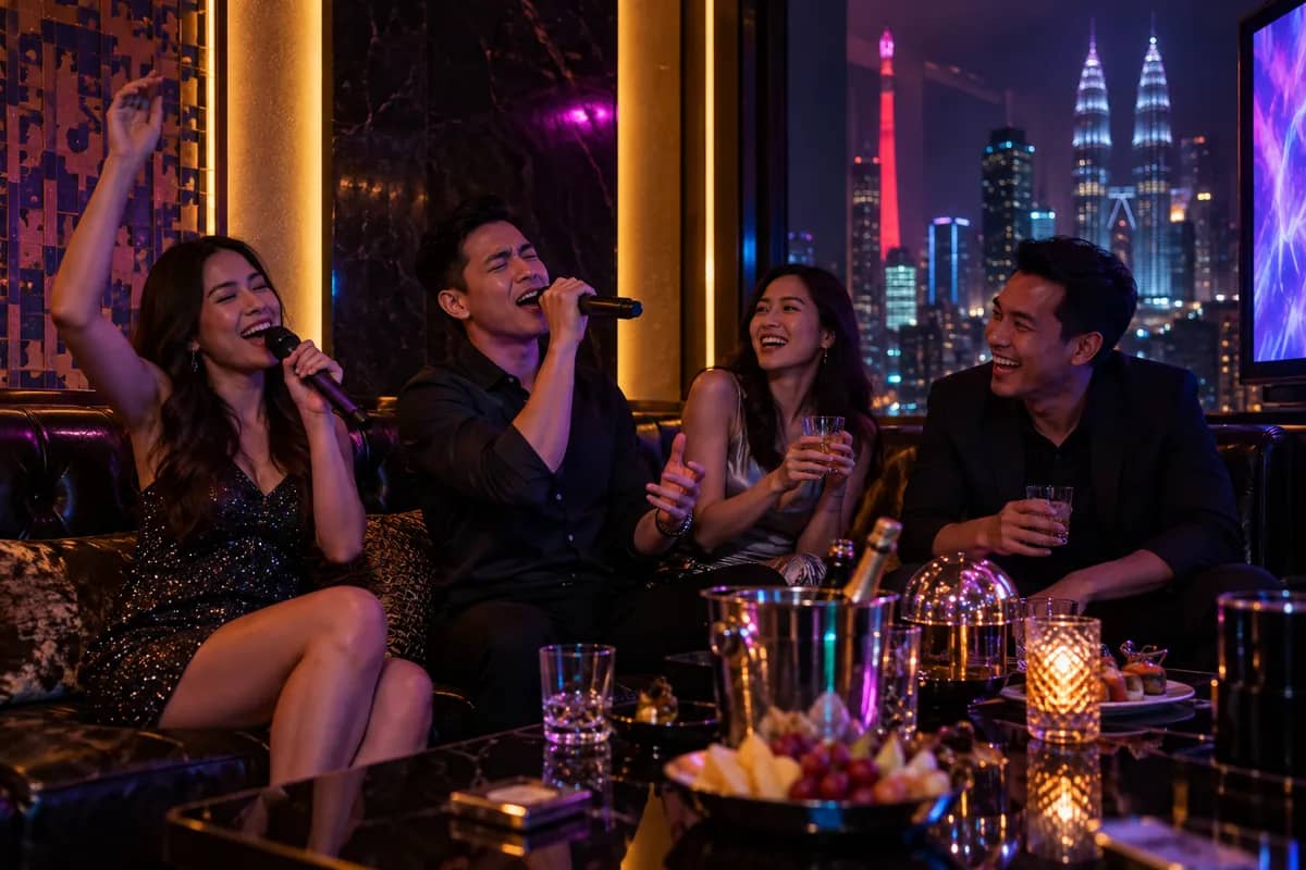 吉隆坡 after party：朋友深夜在私人KTV包房庆祝